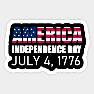 America Independence Day Sticker